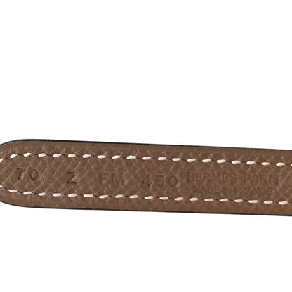 Hermes Swift Epsom 13mm Belt Strap 70 28 Etoupe Black 5 of 6