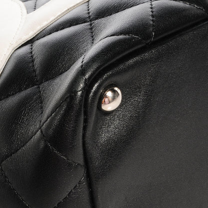 Chanel Calfskin Quilted Medium Cambon Tote Black White 5 of 8