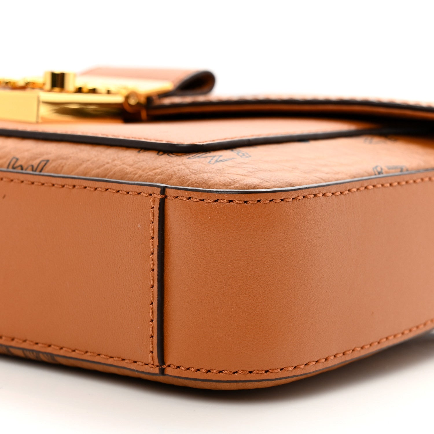 MCM Visetos Small Millie Crossbody Belt Bag Cognac 9 of 9