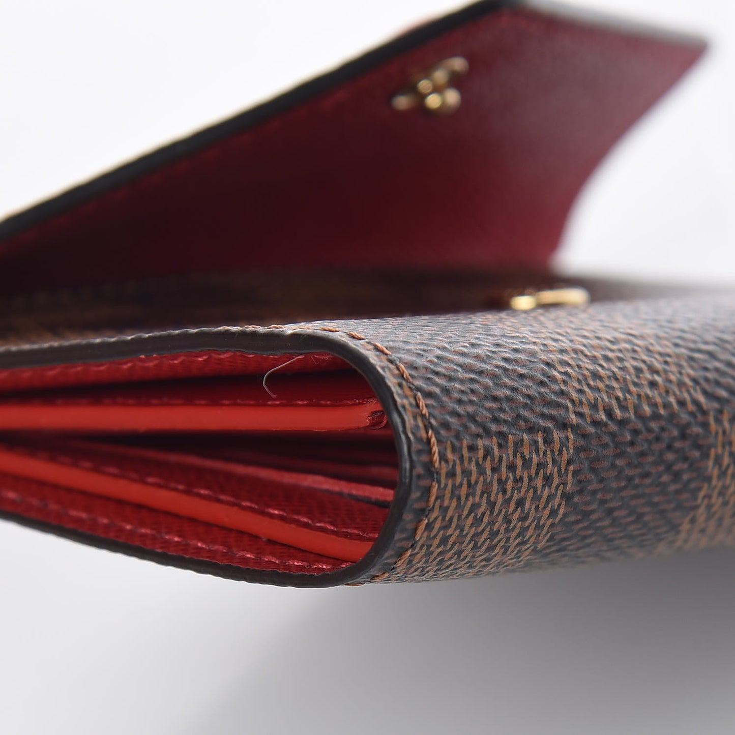 Damier Ebene Victorine Wallet Red