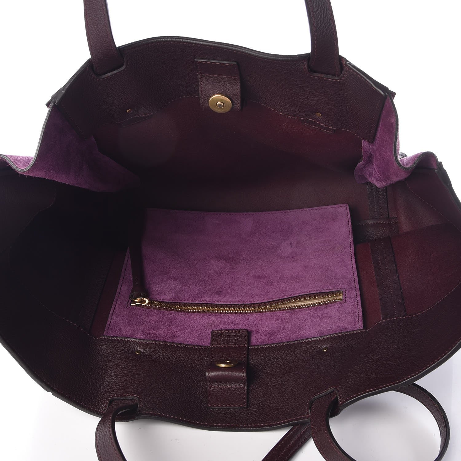 Chloe Smooth Calfskin Medium Milo Shopping Tote Intense Violine 5 of 11