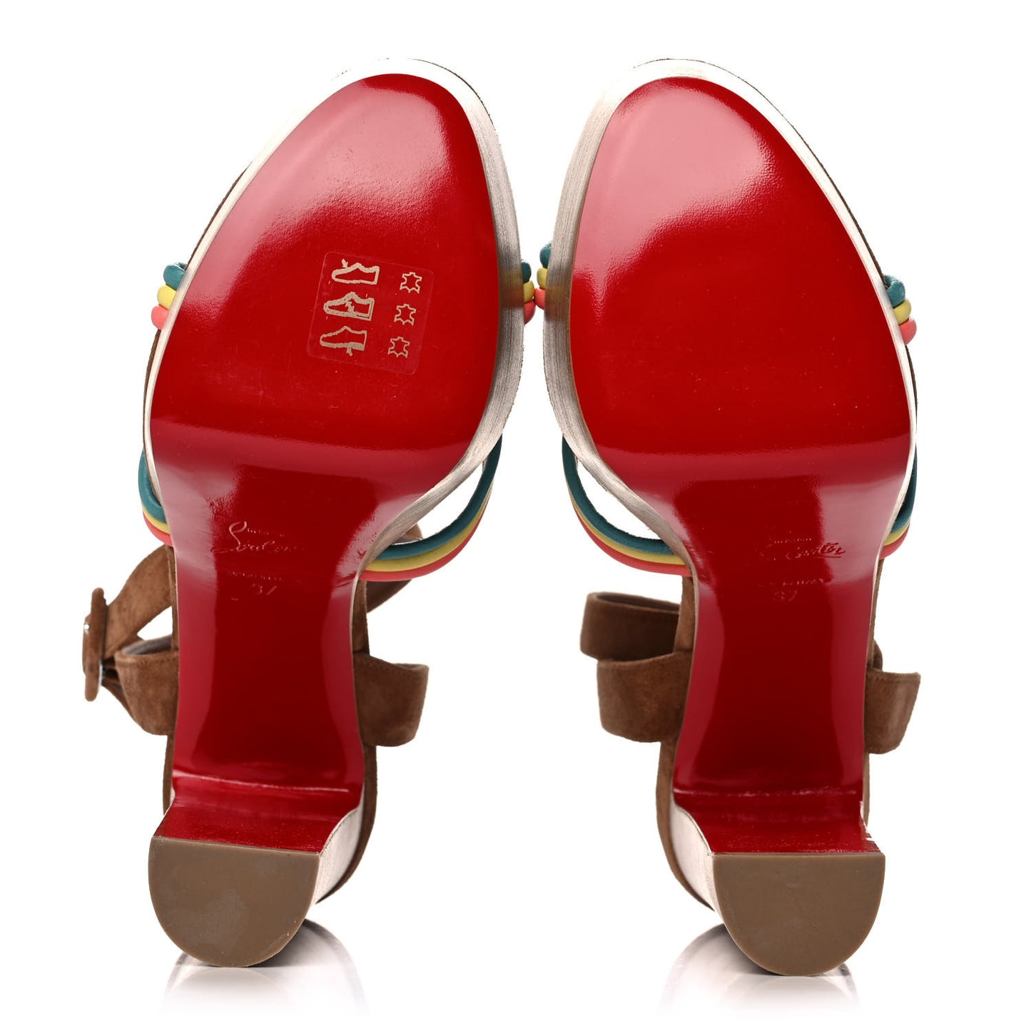 Nappa Veau Velours Couio Ella 130 Sandals 37 Multicolor Beige