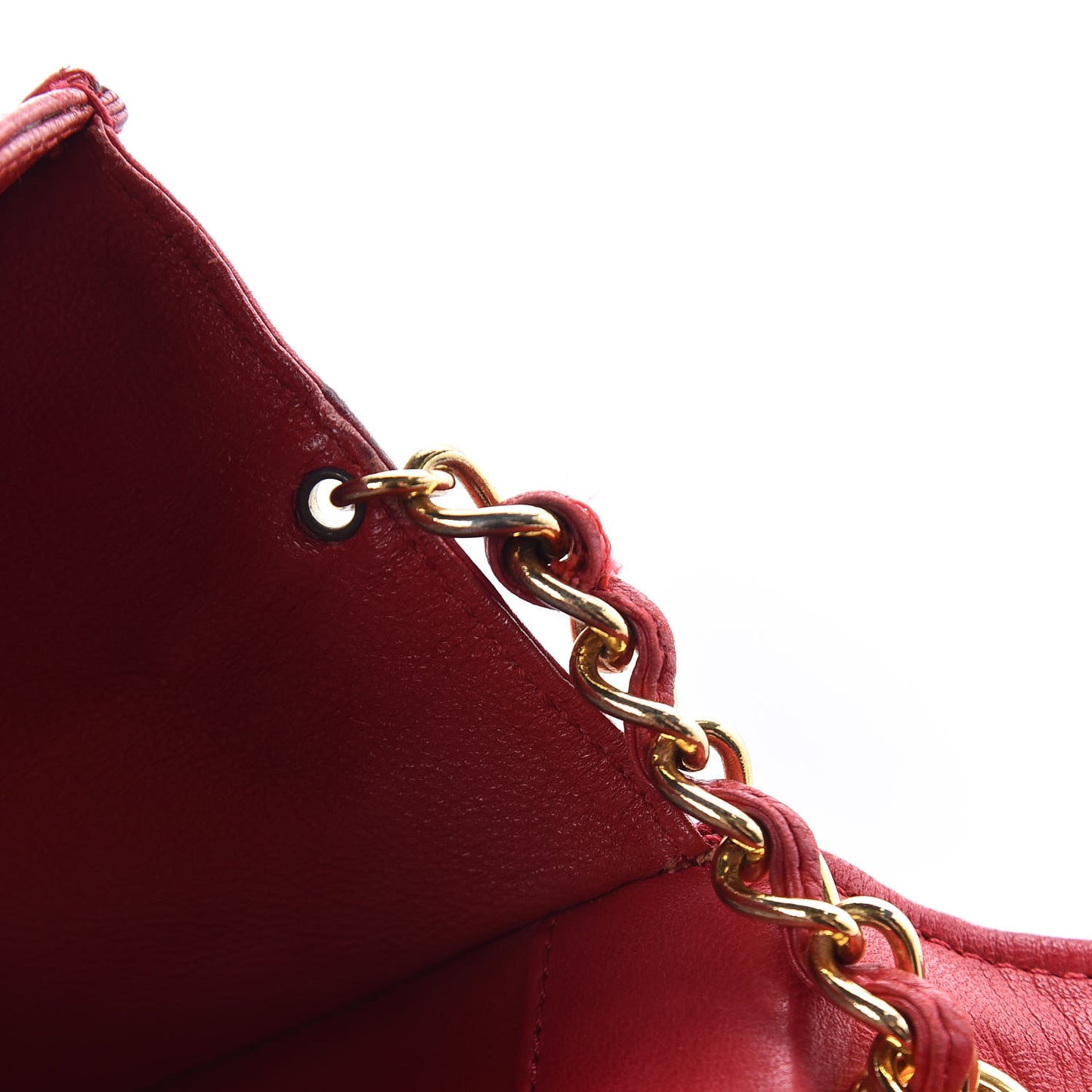 Lambskin CC Envelope Single Flap Red