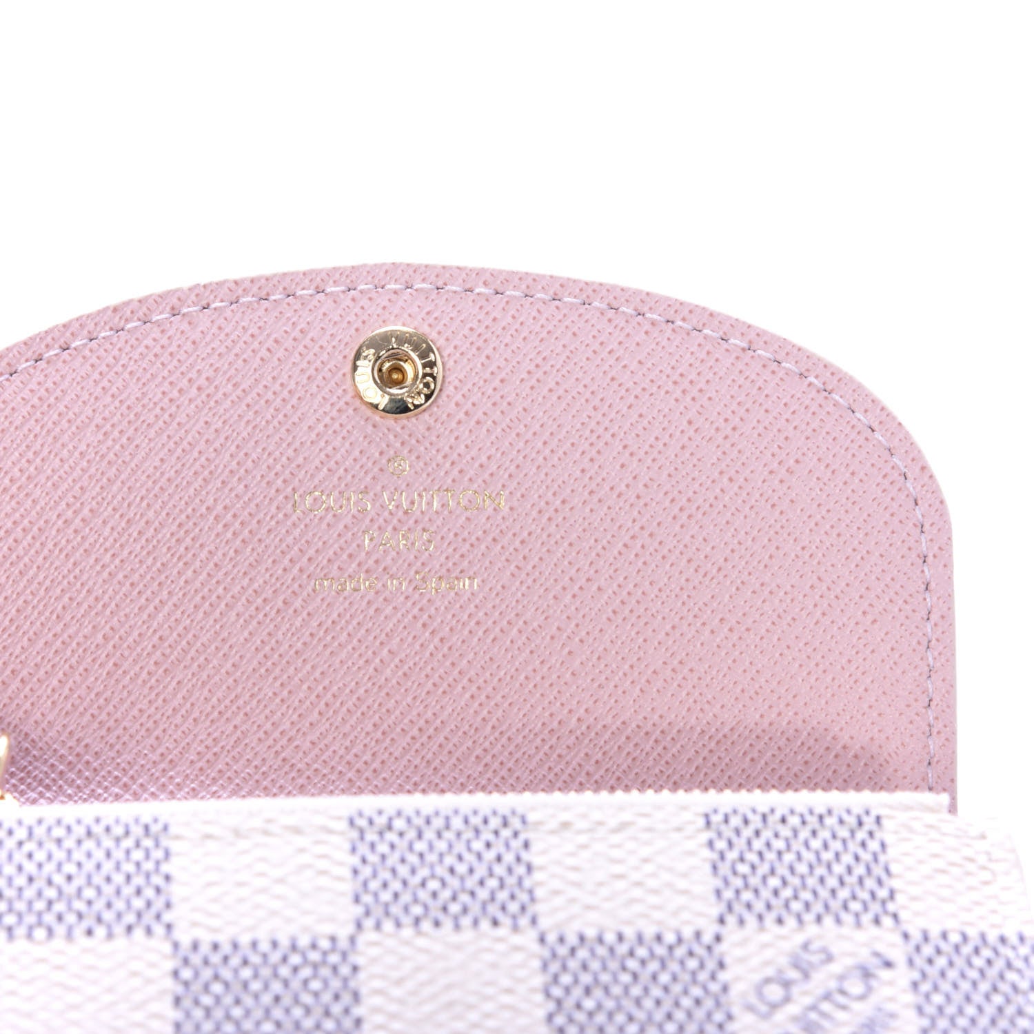 Louis Vuitton Damier Azur Rosalie Coin Purse Rose Ballerine 6 of 8
