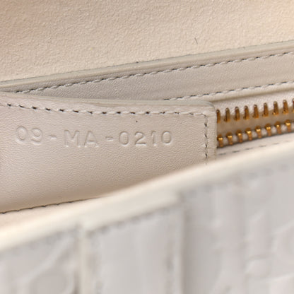 Christian Dior Calfskin Embossed Oblique Saddle Bag White 7 of 10
