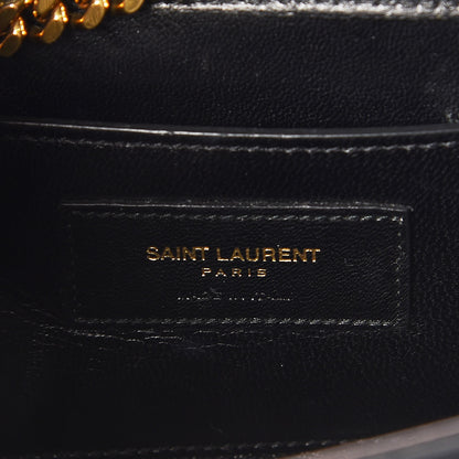 Saint Laurent Suede Small Classic Monogram Kate Tassel Satchel Black 8 of 9