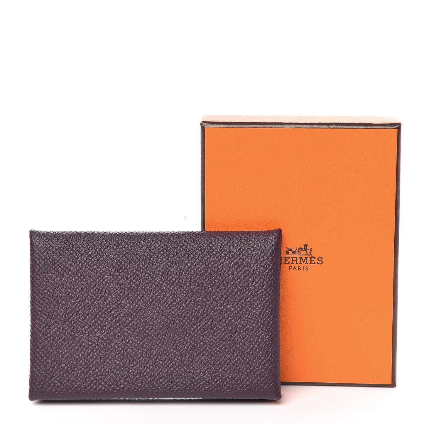 Epsom Calvi Card Case Raisin