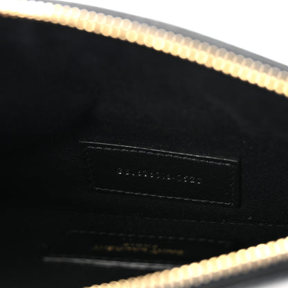 Saint Laurent Smooth Calfskin Monogram Zip Bill Pouch Black 5 of 8