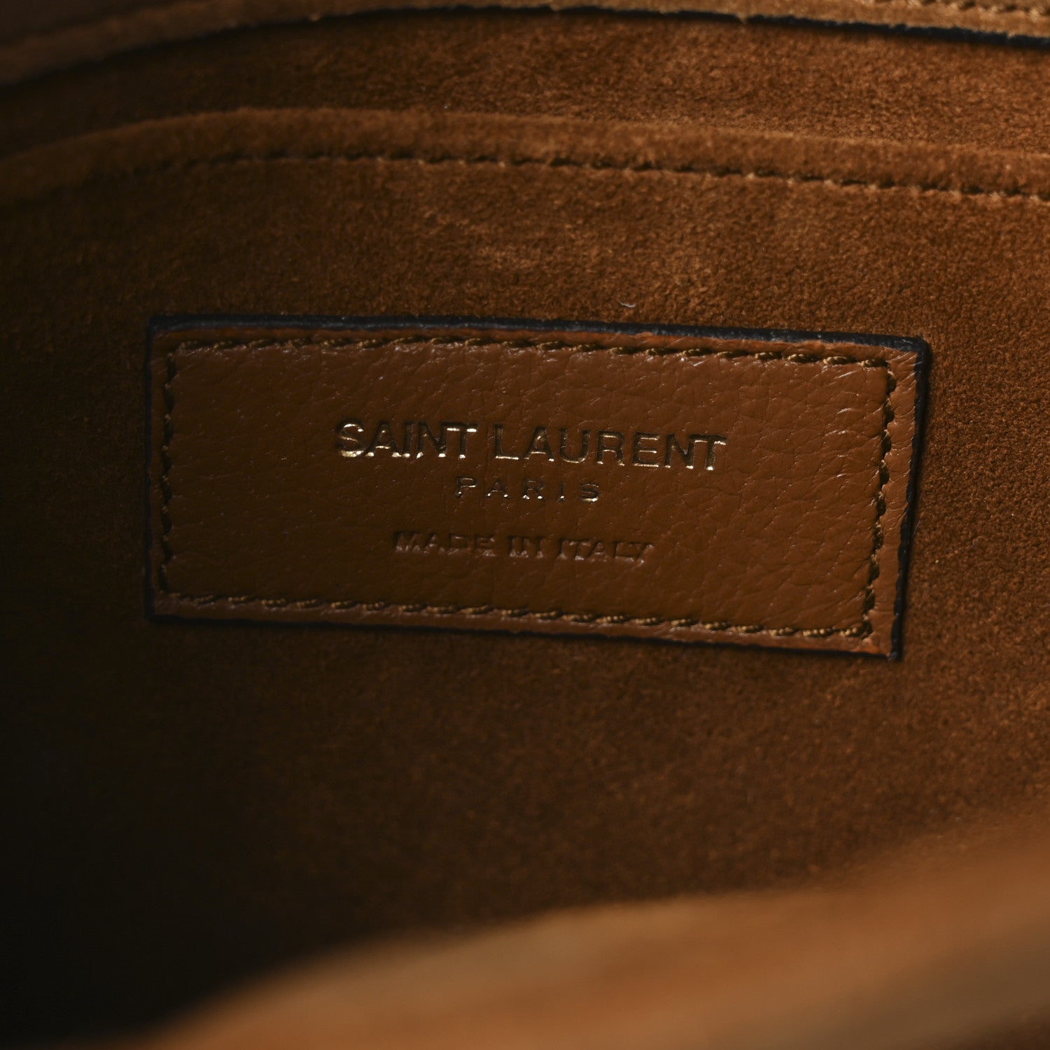 Saint Laurent Suede Y Studs Satchel Brown 6 of 10