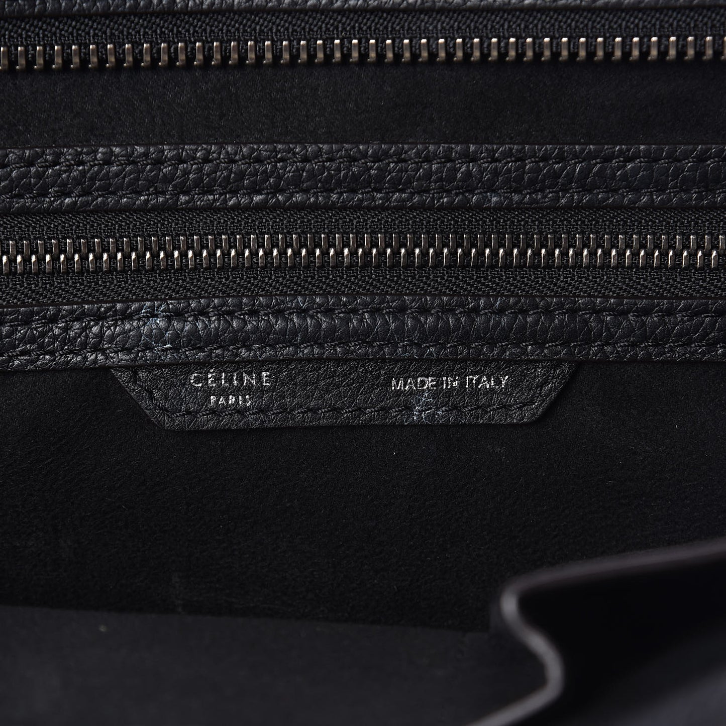 Drummed Calfskin Mini Luggage Black