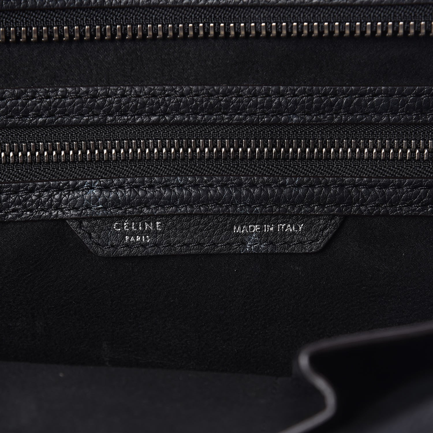 Celine Drummed Calfskin Mini Luggage Black 6 of 10