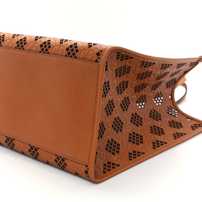 Gucci Calfskin GG Monogram Diamond Cut Medium Ophidia Tote Bag Brown 10 of 10