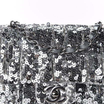 Chanel Sequin Mini Square Flap Silver 10 of 10