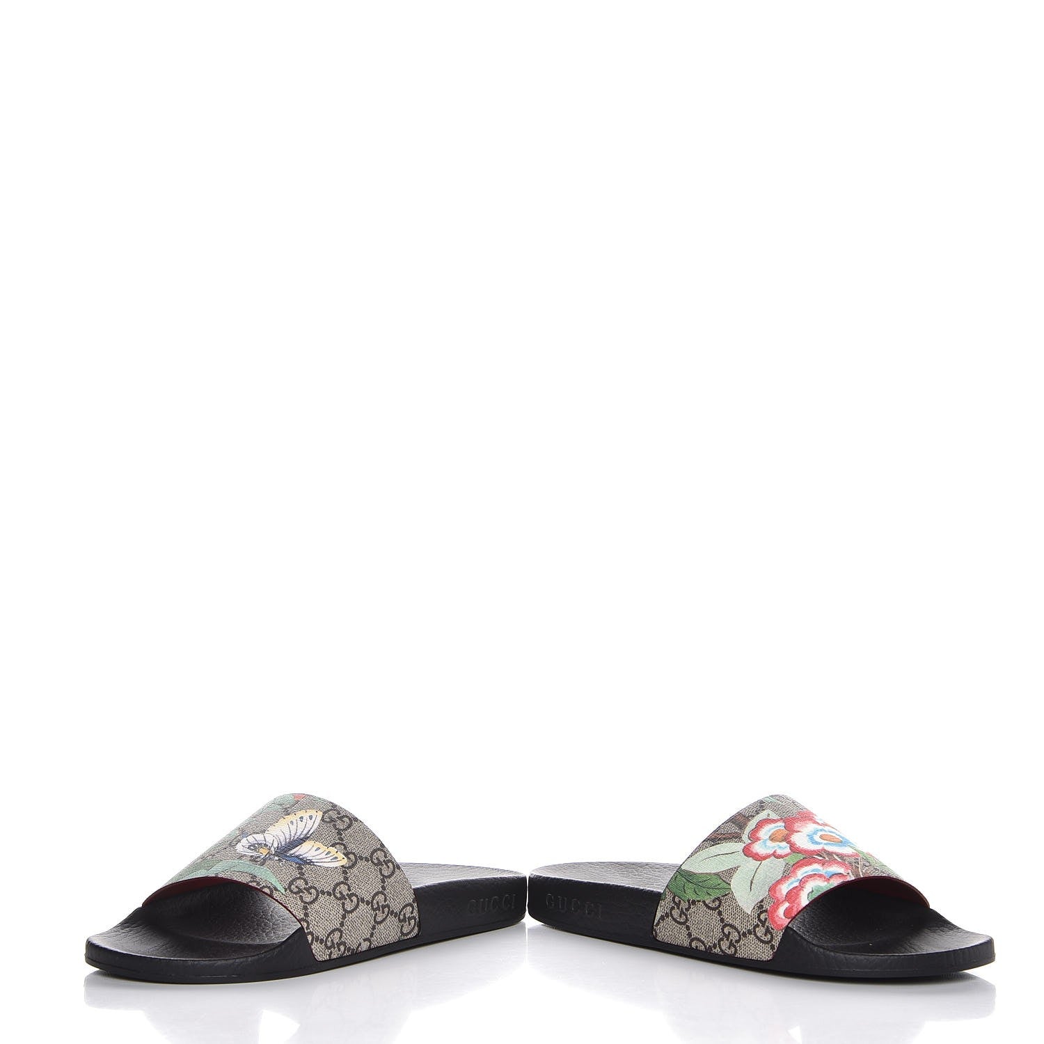 Gucci GG Supreme Monogram Tian Womens Slide Sandals 36 Beige Multicolor 6 of 10