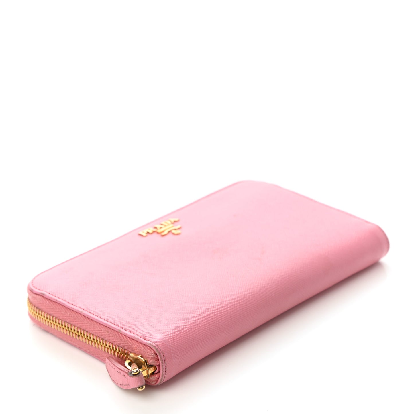 Saffiano Metal Zip Around Wallet Geranio