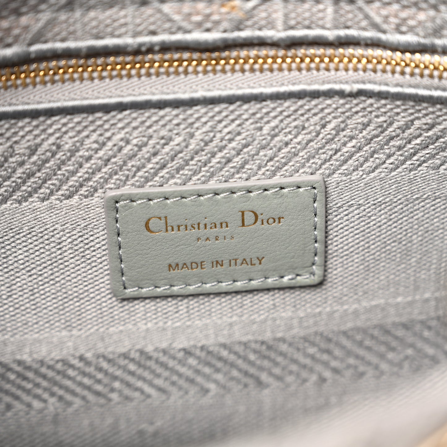Canvas Embroidered Cannage Medium Lady D-Lite Gray