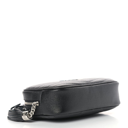 Saint Laurent Grain De Poudre Matelasse Monogram Mini Lou Camera Bag Black 3 of 8