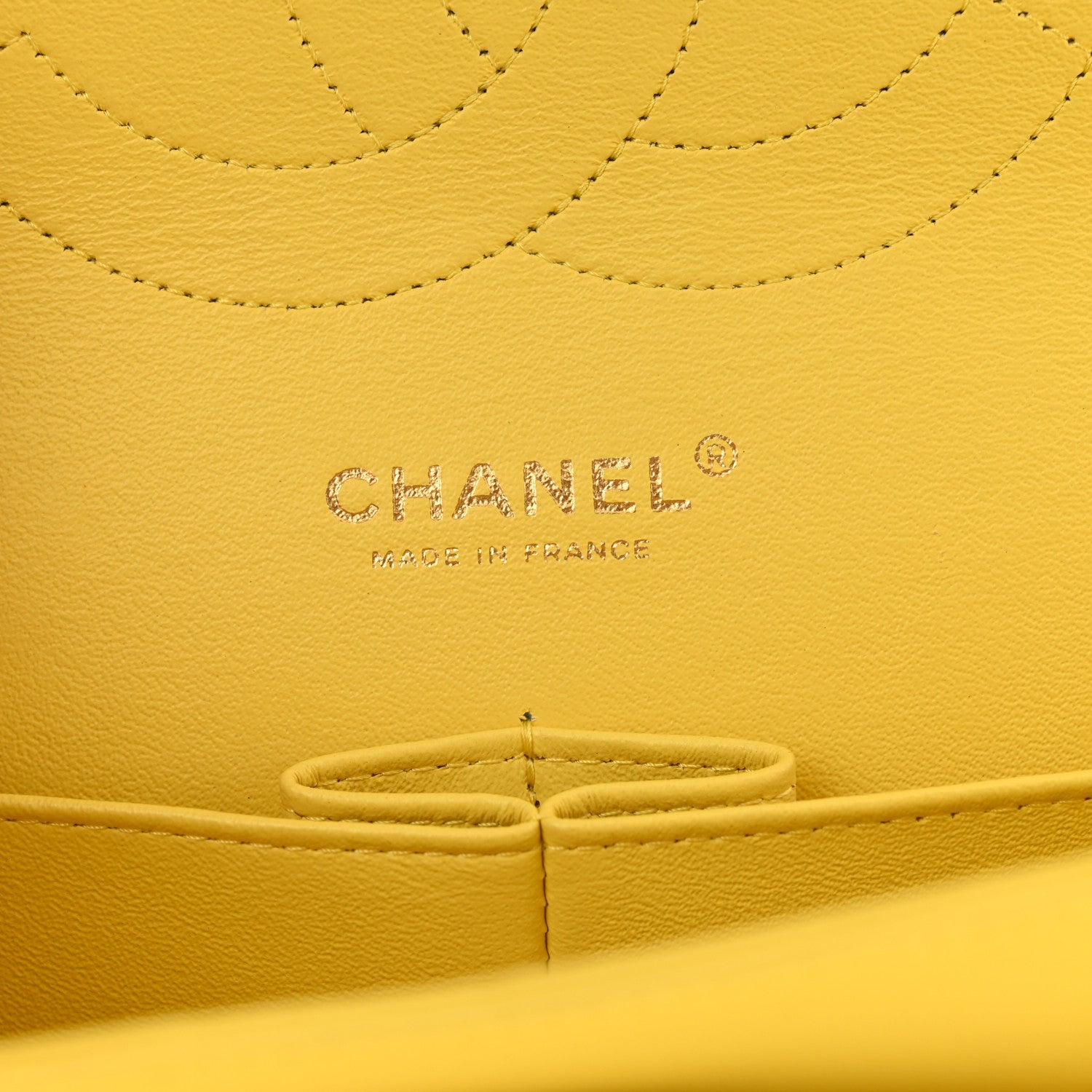 Chanel Lambskin Quilted Jumbo Double Flap Yellow 6 of 13