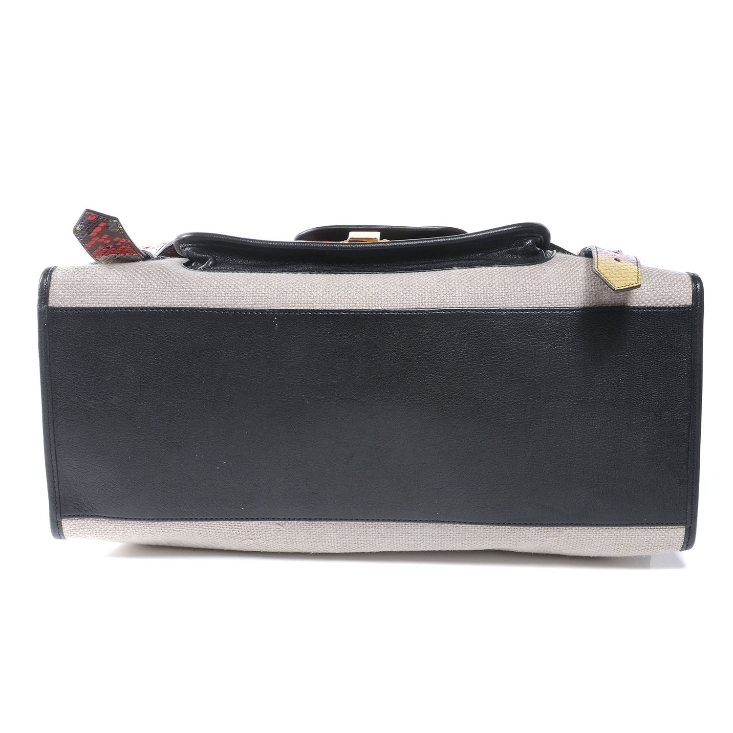 Proenza Schouler Canvas and Python Embossed Leather PS1 Small Keep All 4 of 7