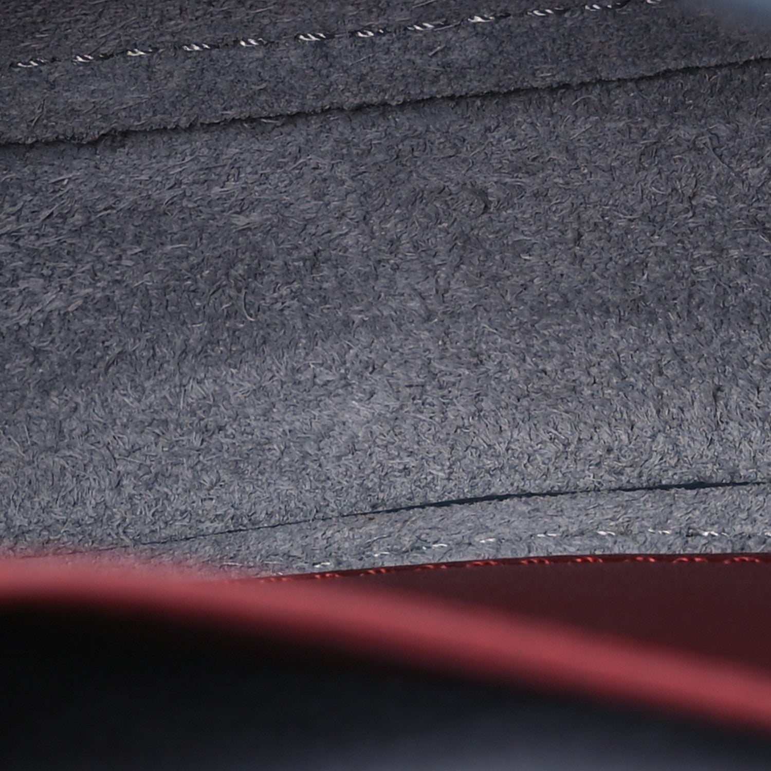 Celine Grained Shiny Calfskin Strap Clutch Blue Red 5 of 12