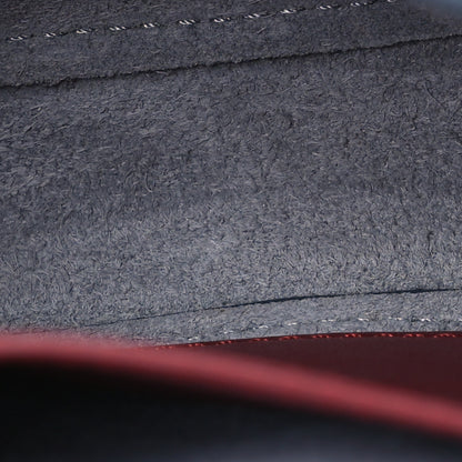 Celine Grained Shiny Calfskin Strap Clutch Blue Red 5 of 12