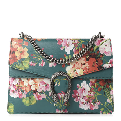 Gucci Calfskin Blooms Print Medium Dionysus Shoulder Bag Bright Emerald Multicolor 1 of 13