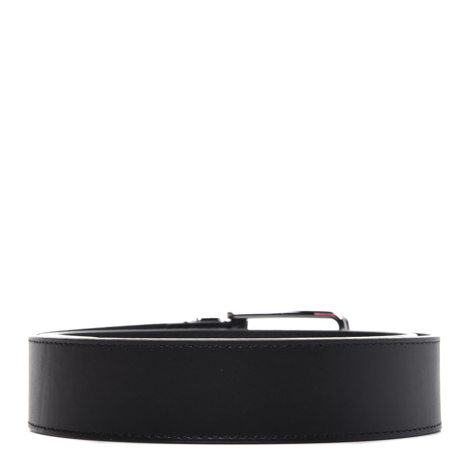 Louis Vuitton Calfskin 35mm Pont Neuf Belt 105 42 Black 2 of 9