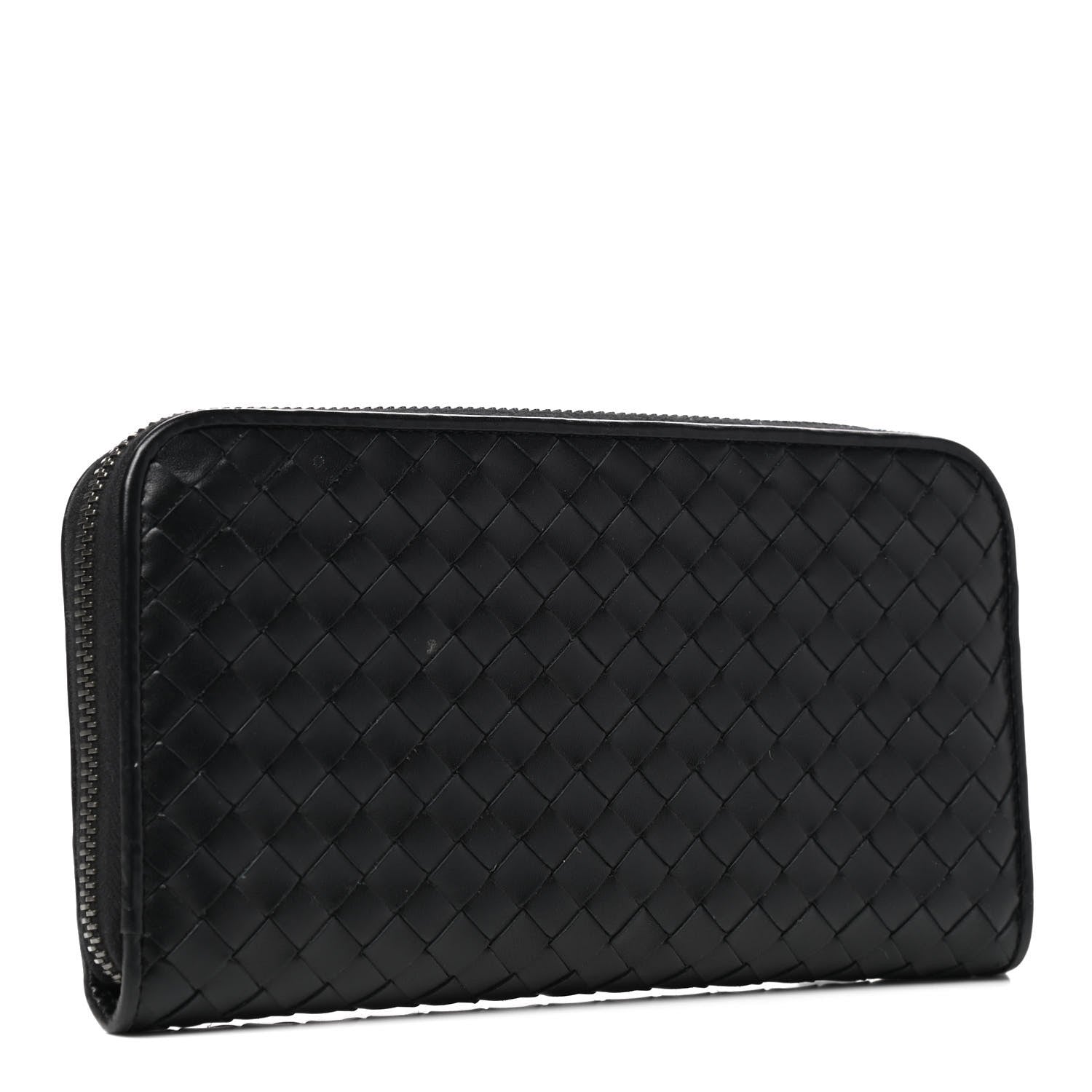 Bottega Veneta Nappa Intrecciato Zip Around Wallet Black 3 of 7