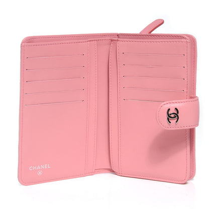 Chanel Lambskin Quilted Compact Zip Wallet Pink 6 of 9
