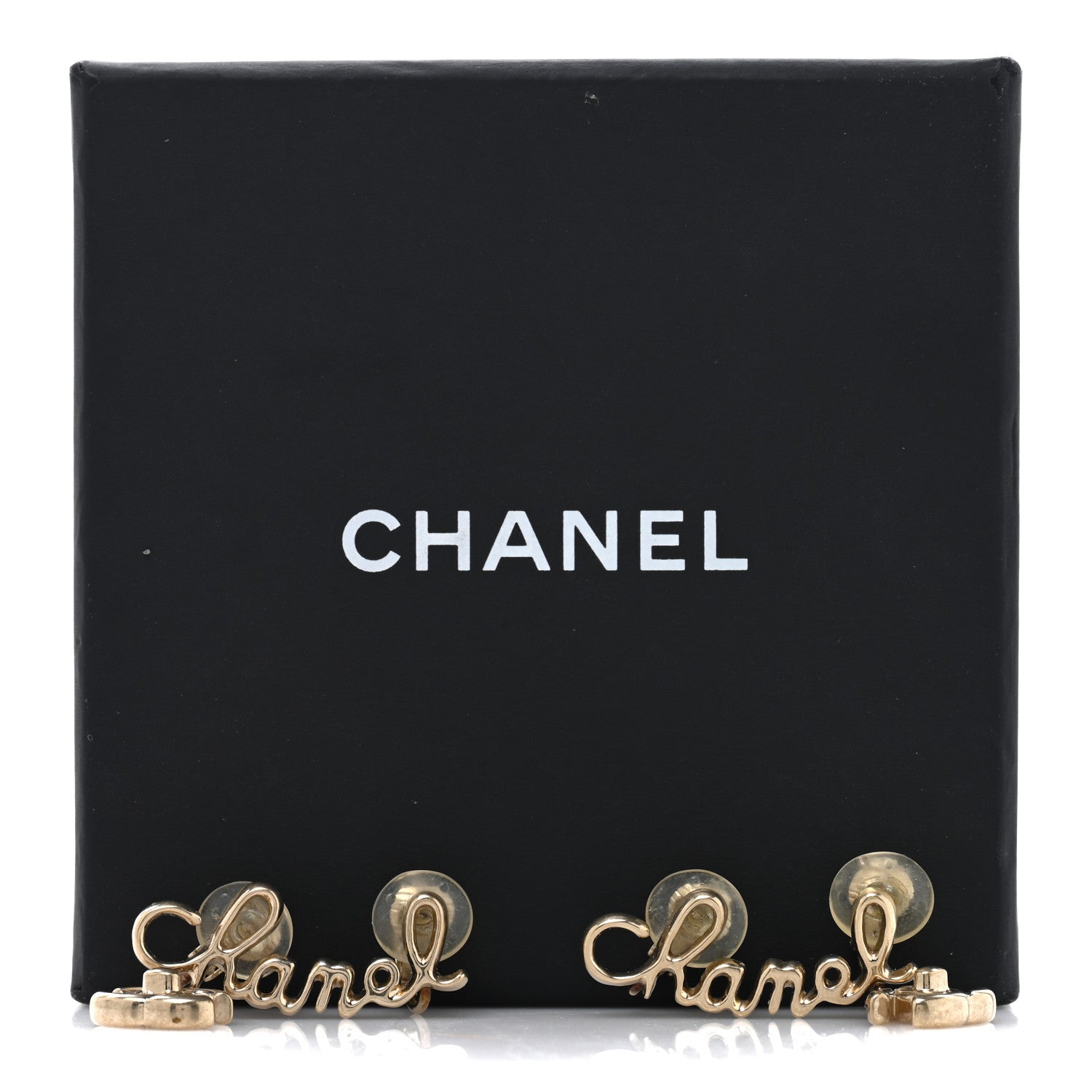 Chanel Metal Logo CC Turnlock Clip On Earrings Gold 5 of 5