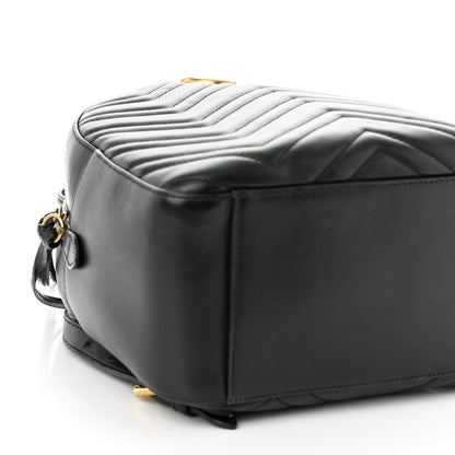 Gucci Calfskin Matelasse GG Marmont Dome Backpack Black 9 of 13