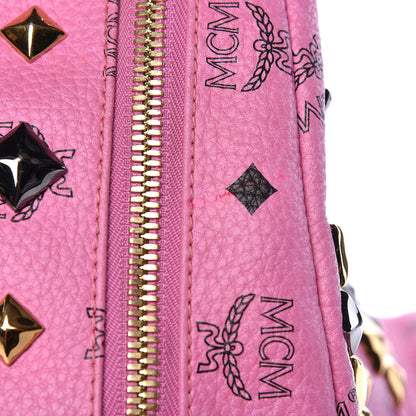 MCM Visetos Studded Medium Stark M Backpack Pink 9 of 13