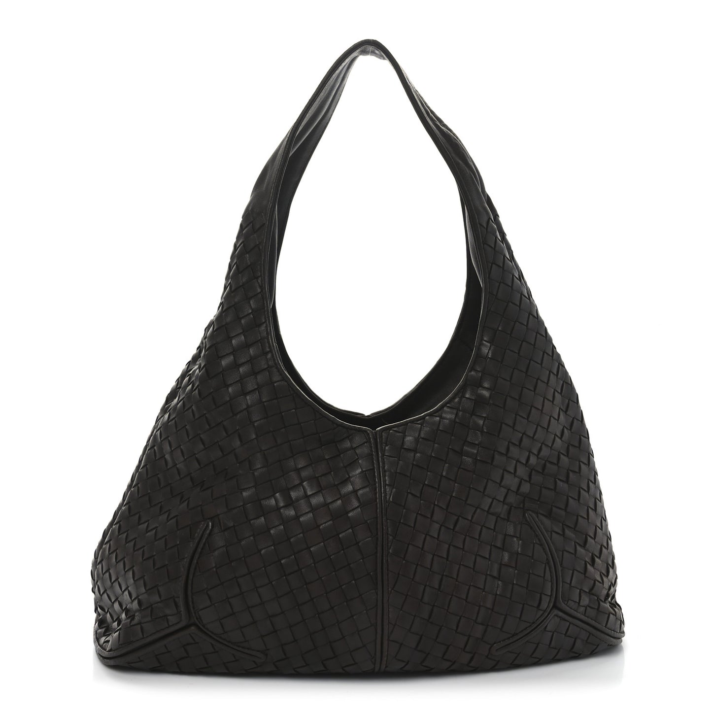 Nappa Intrecciato Ball Hobo Ebano