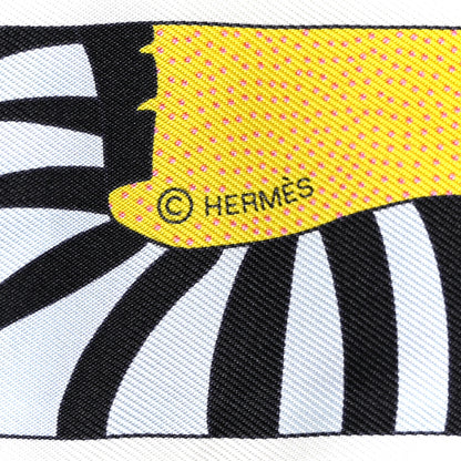 Hermes Silk Factory Suite Twilly Black Rose Jaune 4 of 4