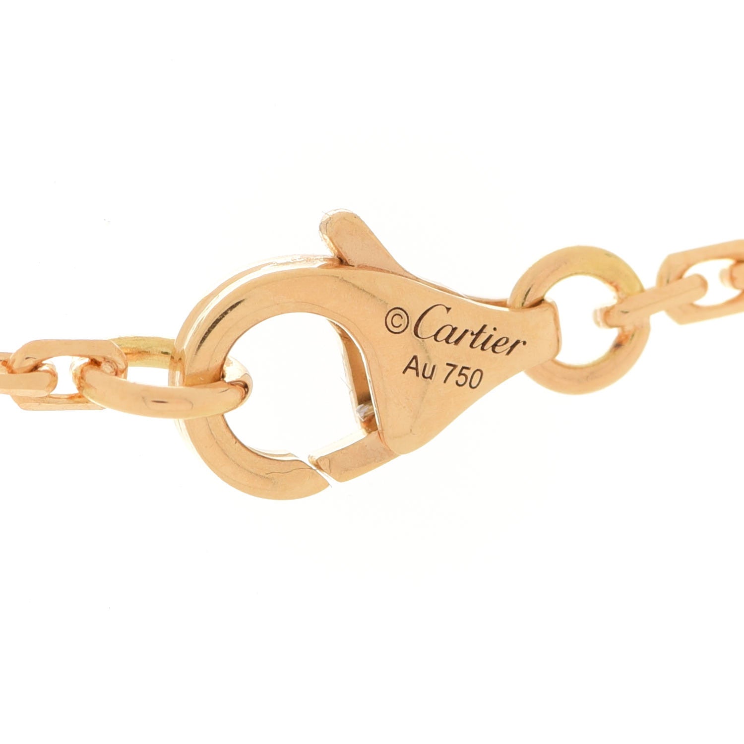 Cartier 18K Yellow Gold Diamond Interlocking LOVE Necklace 4 of 6