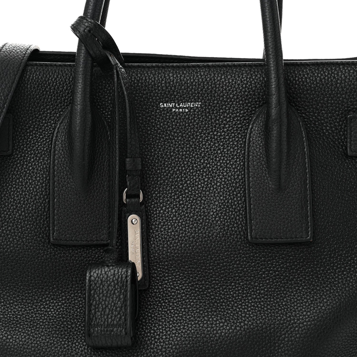 Saint Laurent Grained Calfskin Medium Souple Sac De Jour Black 8 of 12