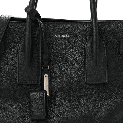 Saint Laurent Grained Calfskin Medium Souple Sac De Jour Black 8 of 12