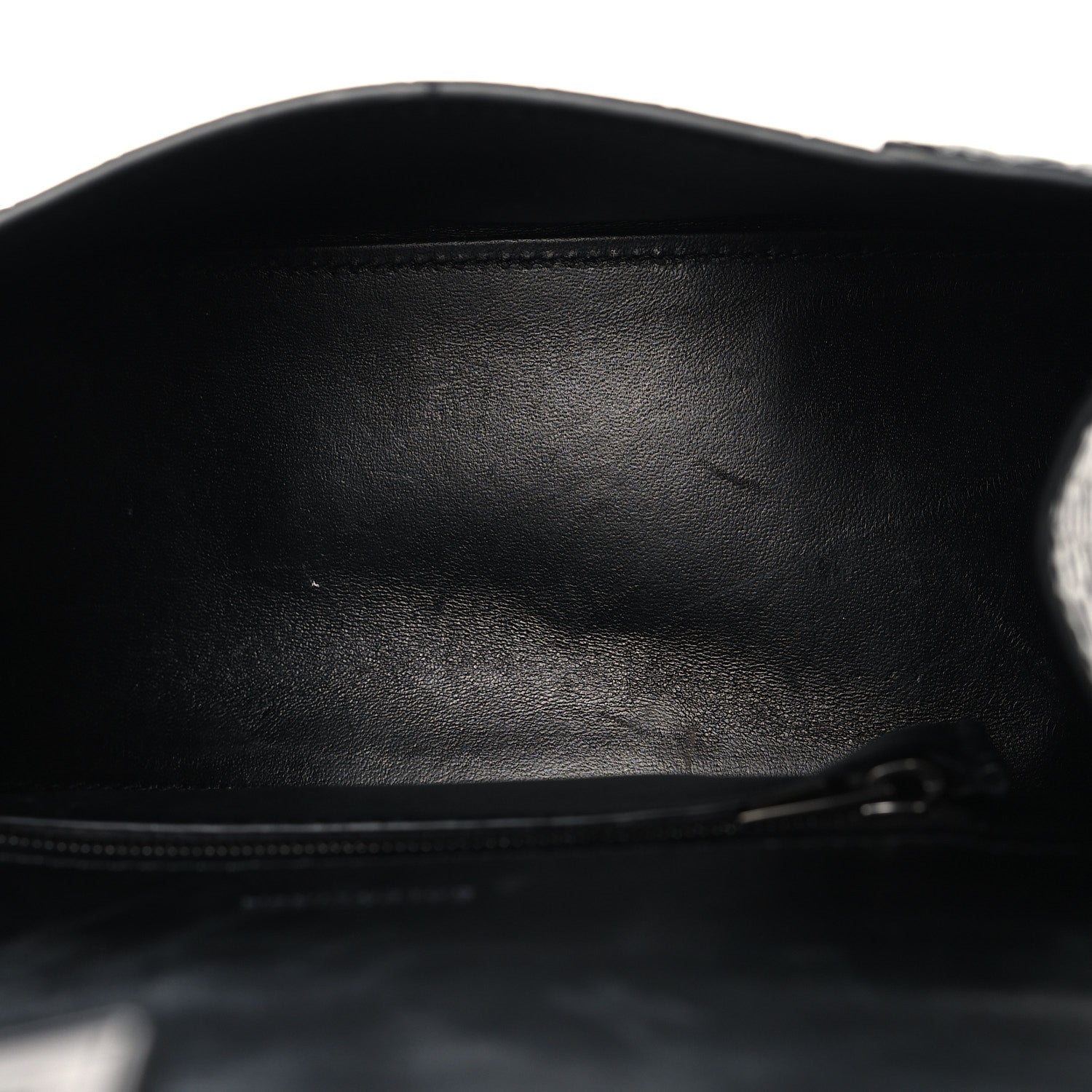 Balenciaga Shiny Calfskin Monochrome Crocodile Embossed Small Hourglass Top Handle Bag Black 5 of 11