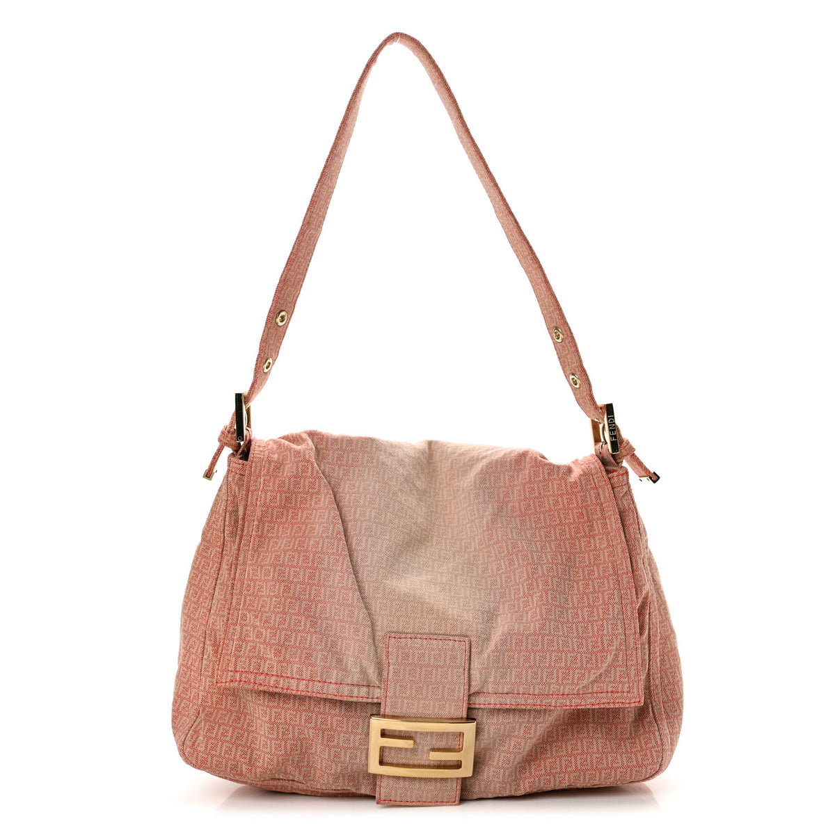 Fendi Denim Mama Baguette Pink 1 of 11