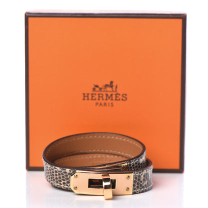 Hermes Lizard Kelly Double Tour Bracelet T1 Ombre 7 of 7