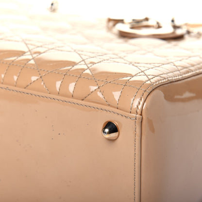 Christian Dior Patent Cannage Large Lady Dior Beige 11 of 20
