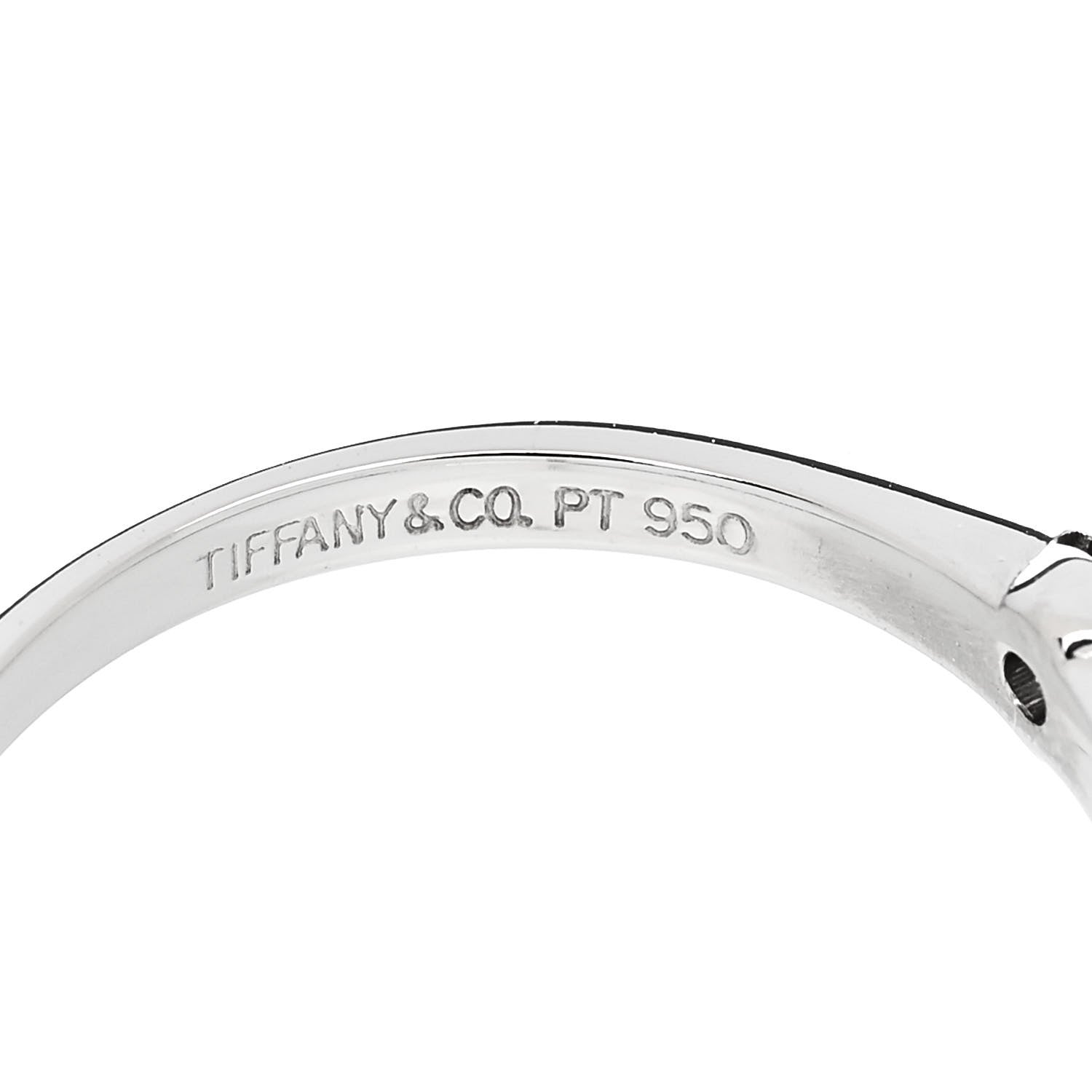 Tiffany Platinum Diamond .33ct Solitaire Engagement Ring 50 5.5 5 of 6