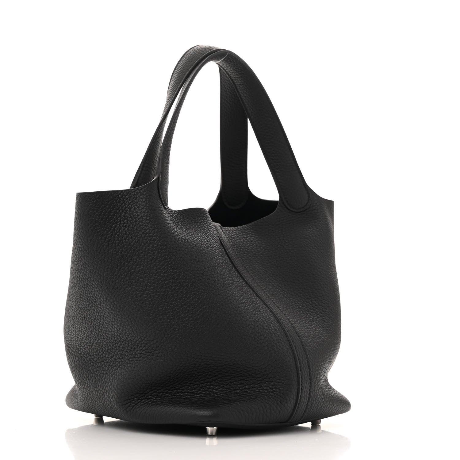 Hermes Taurillon Clemence Picotin Lock 22 MM Black 3 of 12