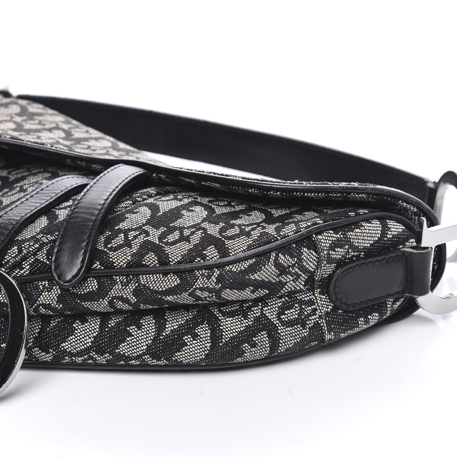 Christian Dior Monogram Saddle Bag Black 8 of 9