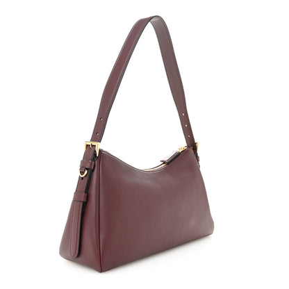 Prada Soft Calfskin Medium Aimée Shoulder Bag Burgundy 3 of 11