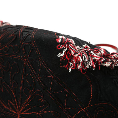 Christian Louboutin Cotton Embroidered Portugaba Black 9 of 11
