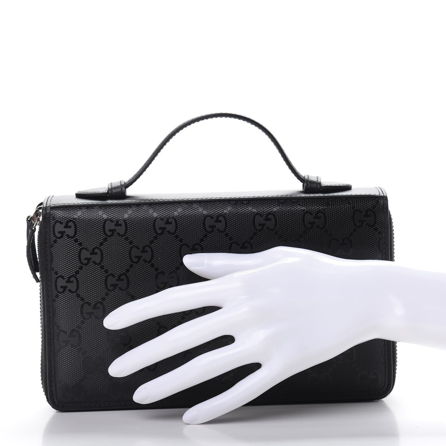 Gucci Imprime Monogram Travel Document Case Black 2 of 10