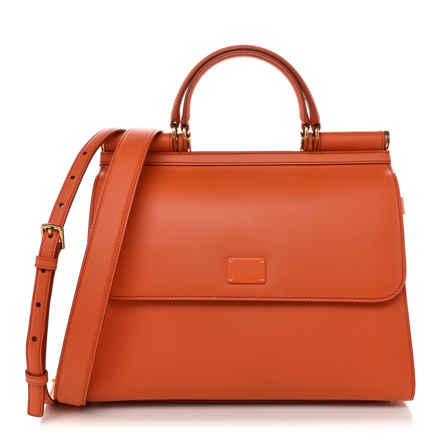 Vitello Morbido Large Sicily 58 Bag Orange