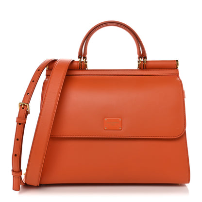Dolce & Gabbana Vitello Morbido Large Sicily 58 Bag Orange 1 of 12
