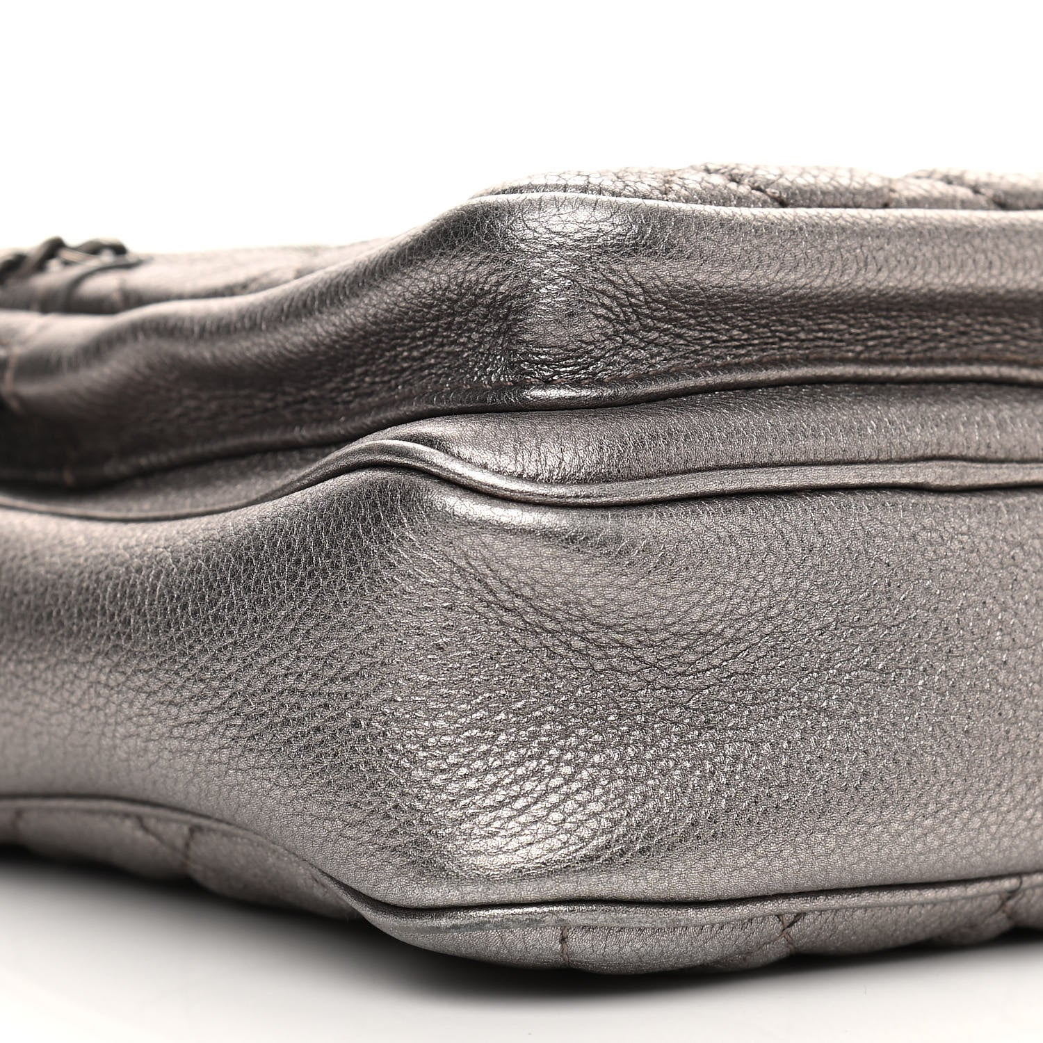 Chanel Calfskin Business Trip Vertical Camera Case Silver 9 of 11